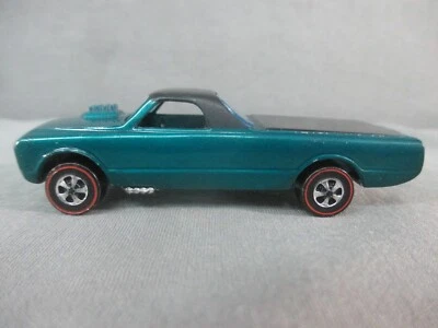 Hot Wheels Redline Custom Fleetside Aqua Blue Vintage Mattel 1967 Foto 1 de 4