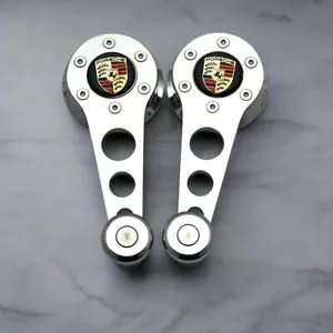 Window Cranks for Porsche 914, 924, 944 Chrome w/Chrome knobs RALLYE Porsche - Picture 1 of 1