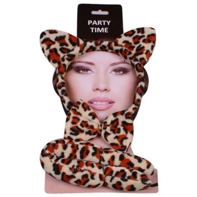 Leopardenohren Stirnband – Lustiges Katzenohren-Accessoire Für Partys & Cosplay
