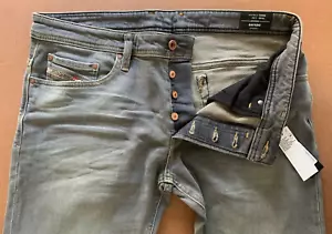 Pantalones de mezclilla rectos Safado elásticos diésel RM031 NUEVOS CON ETIQUETAS (Talla - 36 X 32) - Imagen 1 de 11