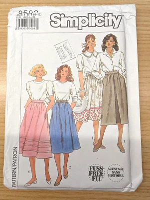 Simplicity 9593 Vintage Sz HH 6-12 Misses Skirts Fuss Free Fit Gathered Uncut - Image 1 of 3