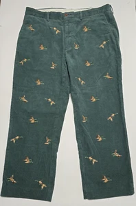 Polo Ralph Lauren Herren 36x27,5 Grün Cord Stockente Hose Enten - Bild 1 von 19