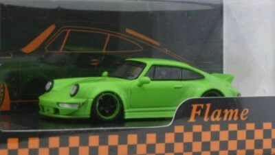 FLAME MODELS PORSCHE 911 - RWB Ducktail - green - FLAME 1:64
