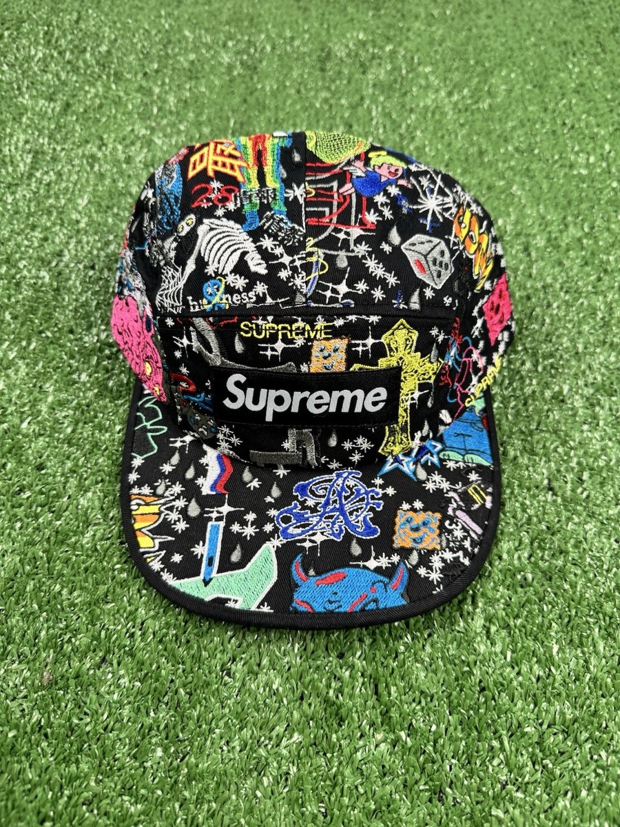 帽子 Supreme AOI Embroidered Camp Cap black Supreme AOI Embroidered Camp Cap (SS25) - $68