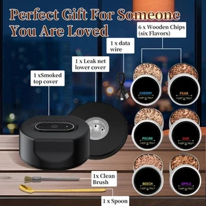 Electric Drink Smoker Set with 6 Chip Birthday Gift for Men Whiskey Lover - Imagen 1 de 8