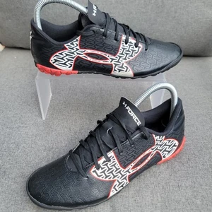 Under Armour CF Force 2.0 JR Soccer Cleat Shoes Black Rocket Red White Size 6Y - Picture 1 of 7