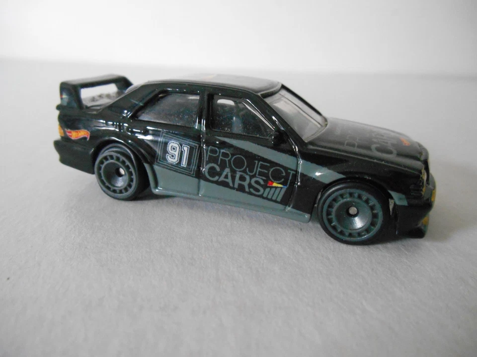 HOT WHEELS  Loose Mercedes Benz 190E 2.5-16 Black Euro Speed Project Car - Image 1 of 1