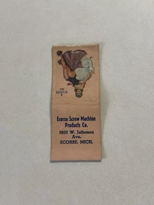 Ecorse Screw Machine Products Co Ecorse Michigan Streichholzschachtelhülle 580 - Bild 1 von 1
