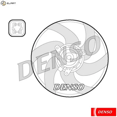 FAN ENGINE COOLING DER21022 FOR PEUGEOT PARTNER/FURGON/Box/Body/MPV/Van/URBANA - Image 1 of 4