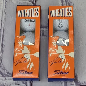 NEU!! 1996 Tiger Woods Wheaties Titleist Golfbälle 2 Packungen mit 3 Bällen (6) - Bild 1 von 6