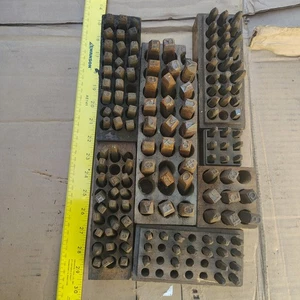 Vintage/Antique Punch Set-Lot of 7 Mixture of Letters and Numbers-Most Unbranded - Picture 1 of 18