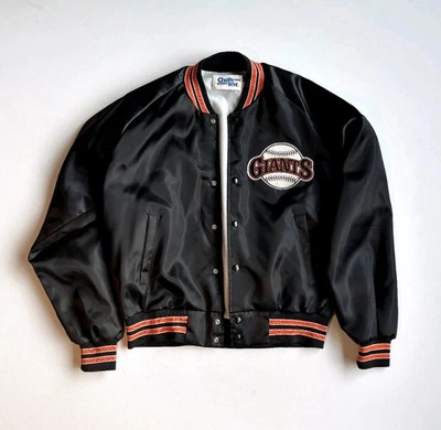 Vintage MLB Chalk Line San Francisco Giants Satin Jacket Size Large 1980s - Image 1 of 4