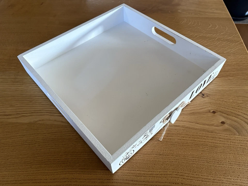 Deko Tablett aus Holz, Vintage Look, 30 x 30 cm - Bild 1 von 1