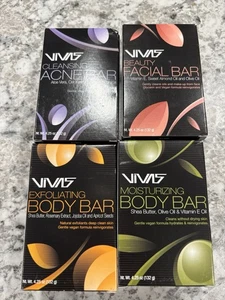 VIVAS Cleaning Bars Face Body Exfoliate New Getting 4 Bars - Picture 1 of 5