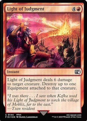 Light of Judgment Foil 144 Final Fantasy Magic the Gathering 002665 - Image 1 of 2