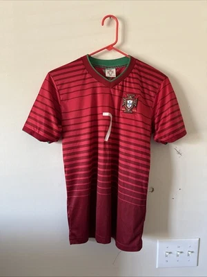 Ronaldo #7 CR7 2014 Portugal Home Jersey #7 Brazil World Cup Soccer Size Small - Image 1 of 4