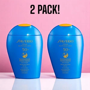 2 PACK Shiseido Ultimate Sun Protector Lotion Synchro Shield SPF50+ 5floz/150ml - Picture 1 of 4