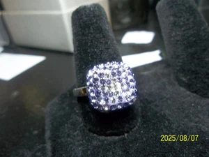 925 silver purple bling ring sz 8  weight 6gr - Picture 1 of 4