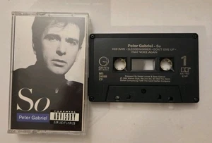PETER GARBRIEL - SO 1986 CASSETTE TAPE VINTAGE ROCK GEFFEN SLEDGEHAMMER RED RAIN - Picture 1 of 8