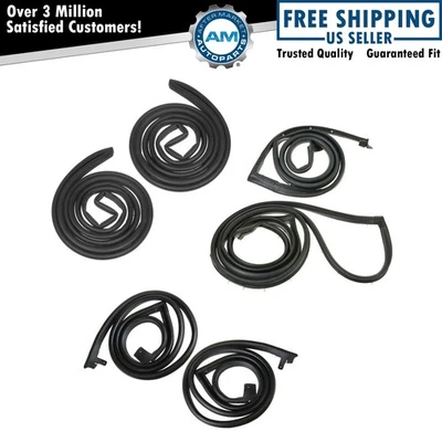 Complete Rubber Door Weatherstrip Seals Kit Set NEW for Chevy GMC Van - Image 1 of 4