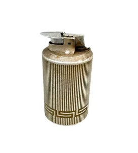 Vintage Ronson Varaflame Saturn Table Lighter Used Untested Refillable Beige - Picture 1 of 10