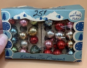 RARE Miniature Tiny Shiny Brite Christmas Glass Tree Ornaments 15 M/M - Picture 1 of 8