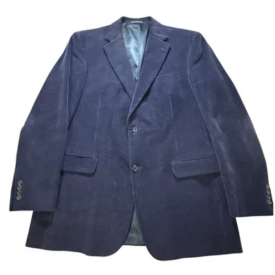 Abrigo Blazer Chaqueta Deportivo Pana Lands' End 2 Botones Azul Marino Para Hombre Talla 44 L Foto 1 de 4