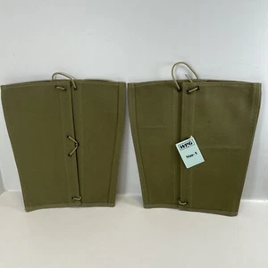 US Army WWI M1910 Olive Green Reproduction Canvas Leggings  19" Size 5 New - Picture 1 of 4