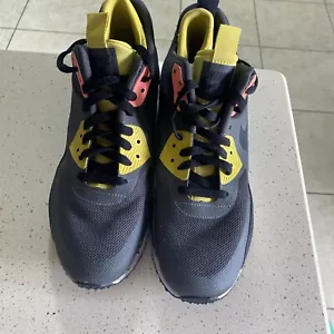 Nike Air Max 90 Sneakerboot Size 10.5 Mens Grey Yellow Blue 616314-001 - Picture 1 of 10
