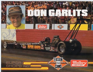 DON GARLITS Autograph Signed, 1995 Super Shops Top Fuel NHRA Hero Card - Picture 1 of 2