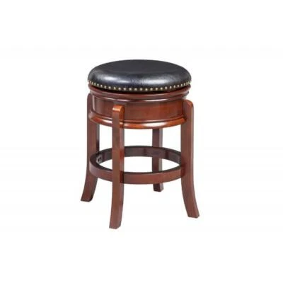 Bowery Hill 24" Swivel Bar Stool in Cherry - Image 1 of 4