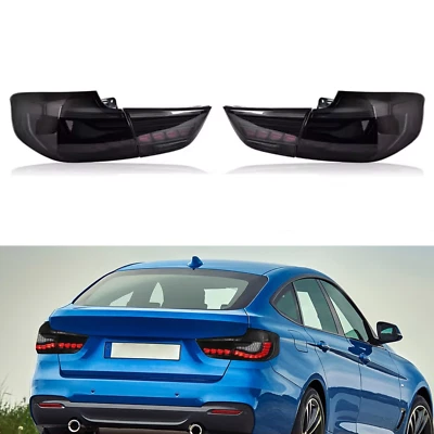 Pair Smoked LED Tail Light Assembly For 2013-2019 BMW 3 Series GT F34 Rear Lamps — 第 1/4 张图片