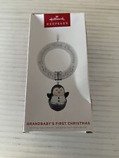 Hallmark Keepsake 2022 Grandbaby's First Christmas Dangling Penguin Ornament New