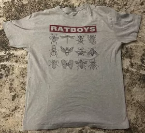 Camisa Ratboys Banda de Rock Alternativo Talla XL Gris Chicago Rock - Imagen 1 de 4