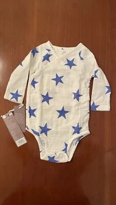 Aden + Anais 3-6 Monate Junge Langarm Einteiler Body Musselin weich NEU mit Etikett - Bild 1 von 8
