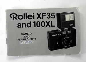 Original Rolleiflex Rollei XF 35 and 100XL (Flash) Manual, in English, 20 pages - Picture 1 of 1