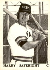 1975 Shreveport Captains TCMA 18 Harry Saferight Richmond Virginia Baseball Card