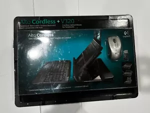 New Logitech Alto Cordless Notebook Stand with Cordless Keyboard, USB Hub, Mouse - Picture 1 of 16