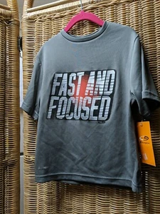 Champion Boys XS (4-5) S9798 Duo-Dry Athletic Graphic T-Shirt Gray NWT - Picture 1 of 6