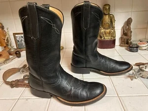 Rios of Mercedes SMOOTH OSTRICH CUSTOM HAND MADE Western Cowboy Boots 5.5 B - Picture 1 of 20