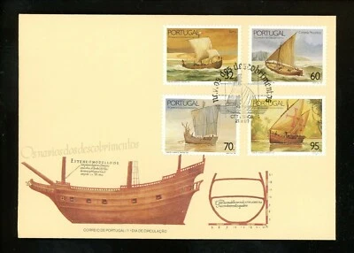 Postal History Portugal FDC #1815-1818 Tall Sailing Ships 1990 - Image 1 of 2