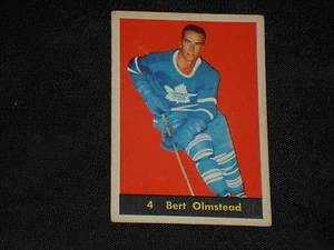 BERT OLMSTEAD 1960-61 PARKHURST HOCKEY CARD #4 TORONTO MAPLE LEAFS - Picture 1 of 2