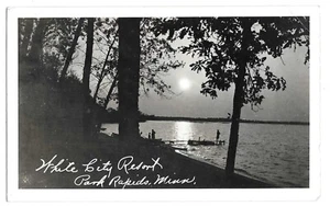 Postal antigua RPPC de Park Rapids, Minnesota, White City Resort - Imagen 1 de 2