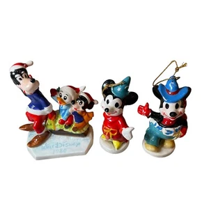 Lot of 3 Mickey Mouse Vintage Japan Ornaments Schmid Sleigh Ride Walt Disney - Imagen 1 de 12