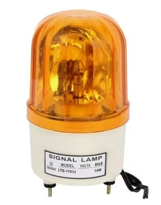 LTE-1101J 230VAC 10W B15S IP42 incandescent flashing lamp with buzzer yellow - Picture 1 of 2