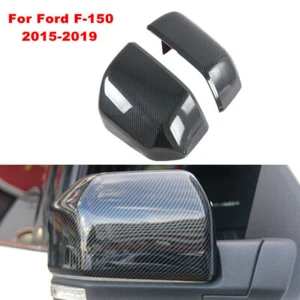 Marco de cubierta de espejo retrovisor de coche de fibra de carbono ABS apto para Ford F-150 Ranger Raptor 2015-19 - Imagen 1 de 13