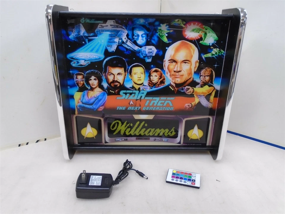 Williams Star Trek Next Generation Cabezal Pinball Pantalla LED Caja de Luz Foto 1 de 4