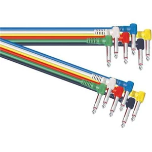 Right Angled Jack Plug 6.35mm to 6.35mm Screened 6 Leads 0.3m - Picture 1 of 3