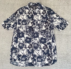 H&M Men’s Floral Hawaiian Short Sleeve Button-Up Shirt Size M Lightweight Summer - Picture 1 of 11