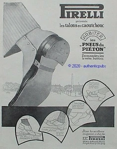 REKLAME PIRELLI REIFEN DU PIETON FERSE PLACE DE LA CONCORDE PARIS VON 1925 AD PUB - Bild 1 von 1